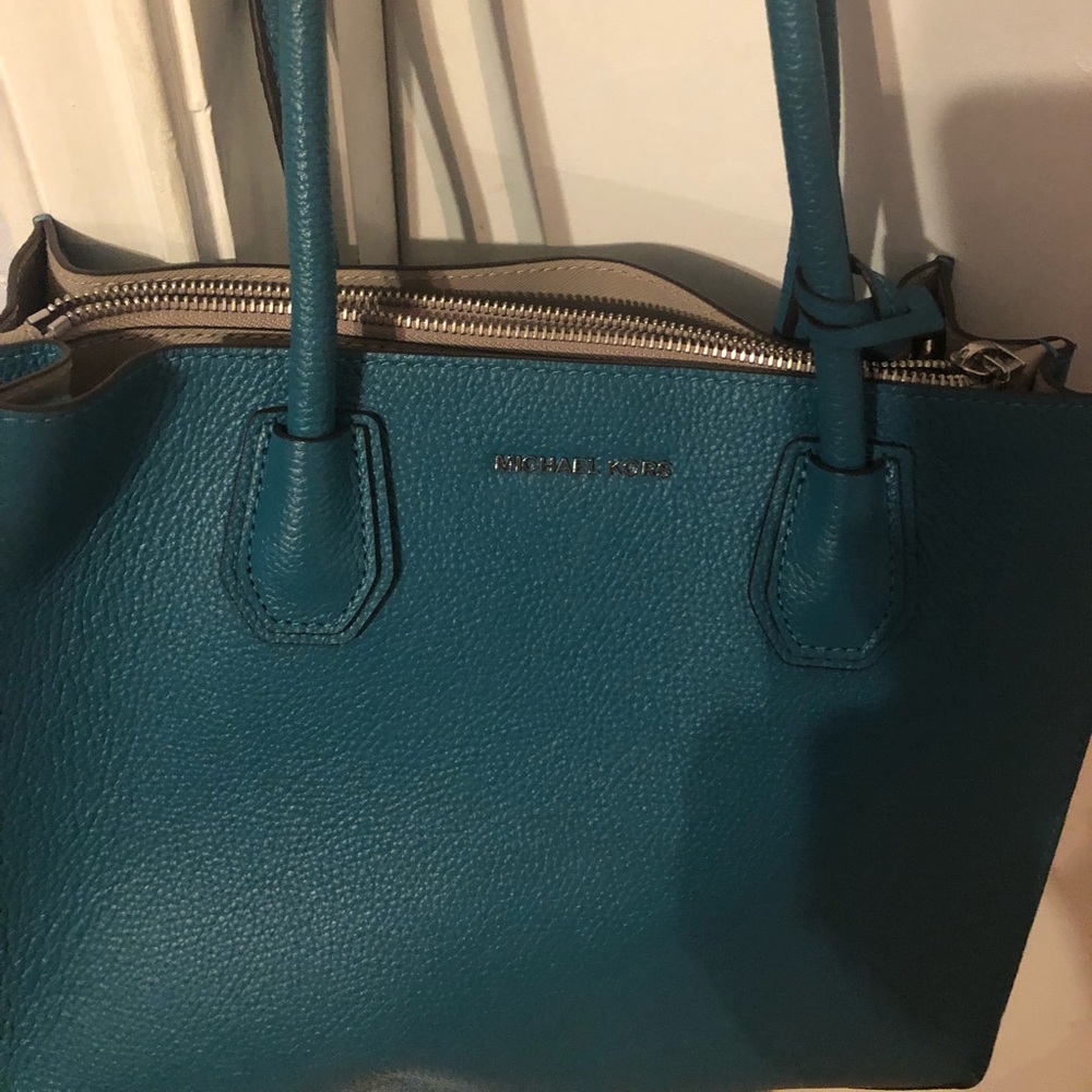 Michael Korda turquoise purse